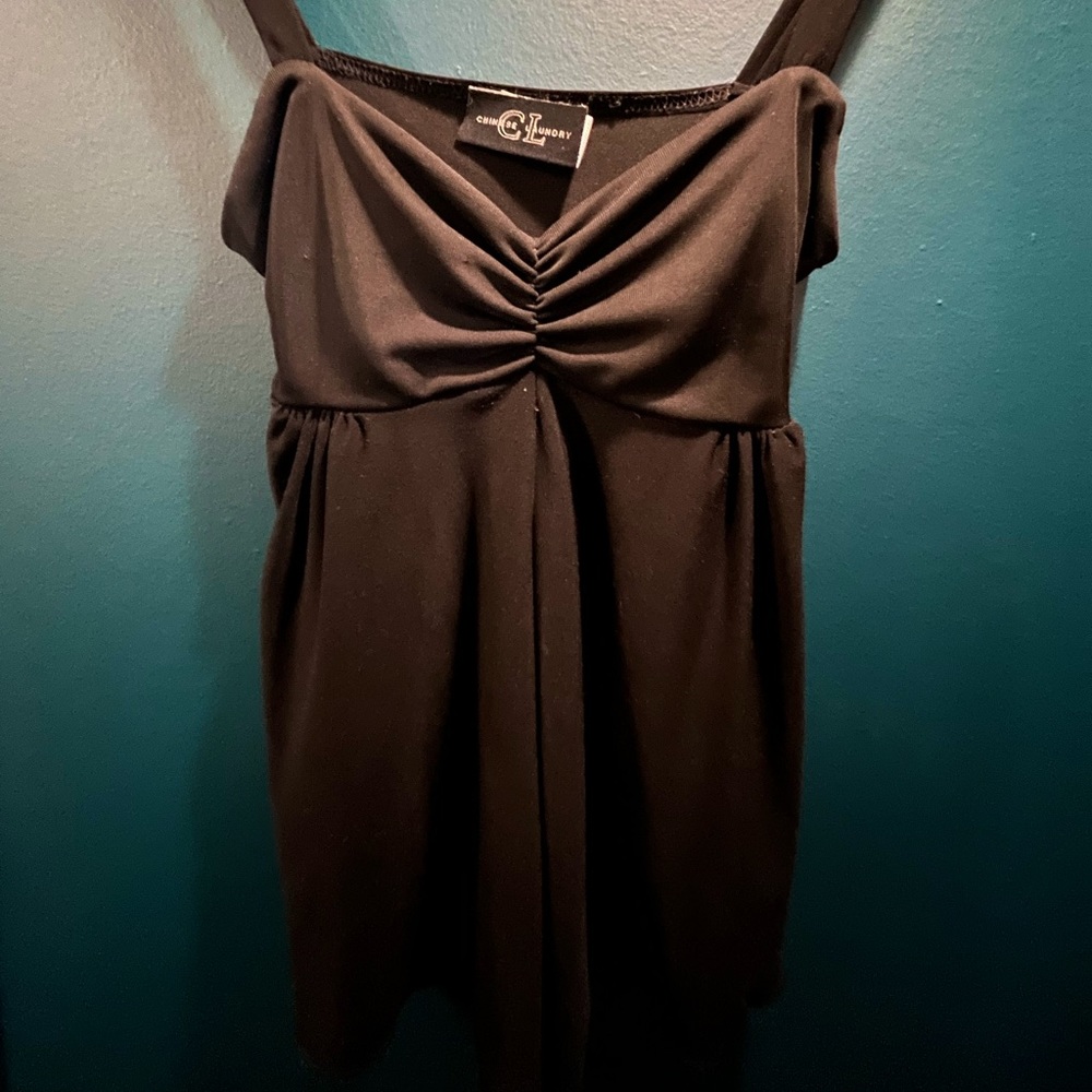 Chinese Laundry Babydoll Halter Top with Tie Back
